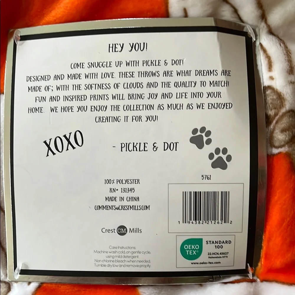 Pickle & Dot Oversized Plush Throw